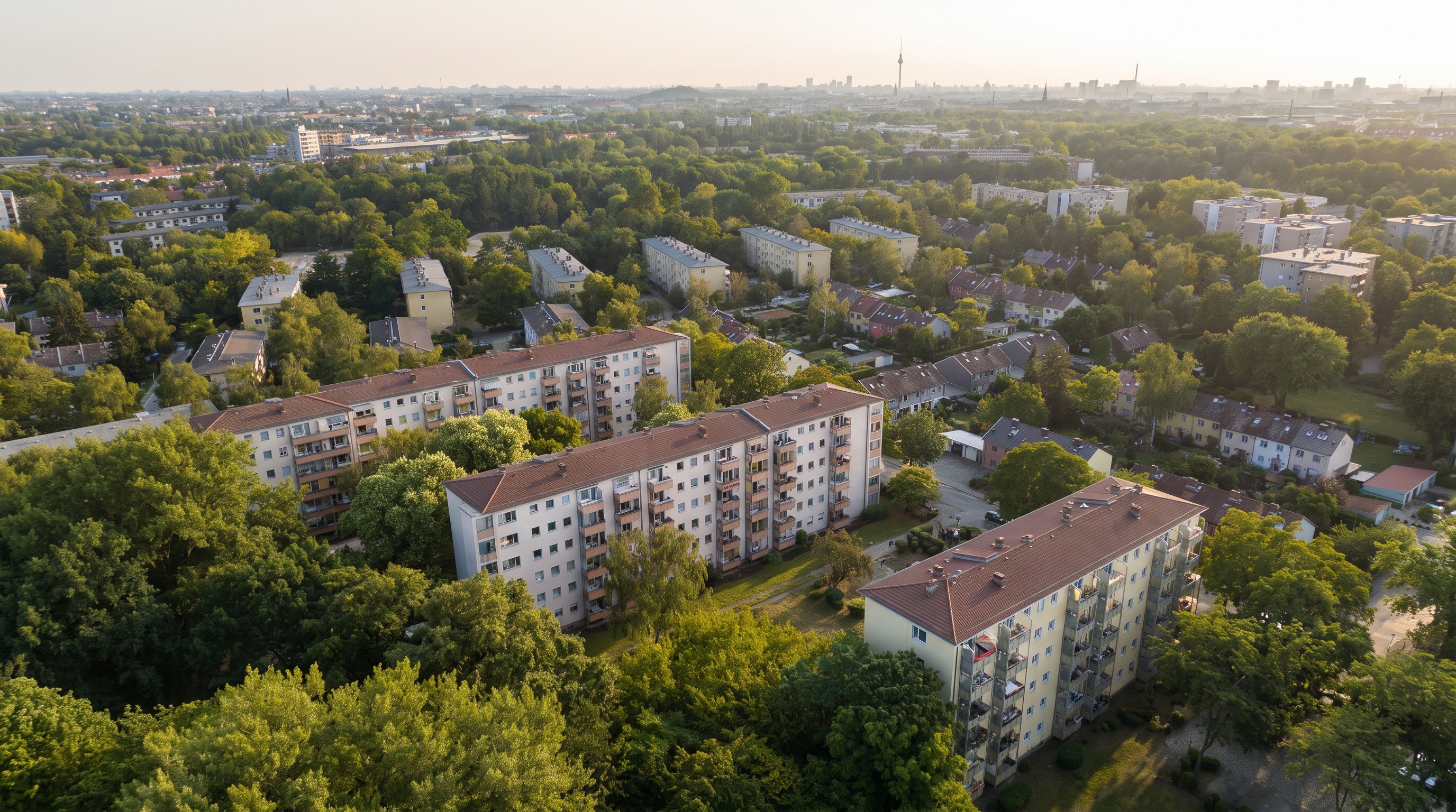 Luftaufnahme des Gartenquartiers